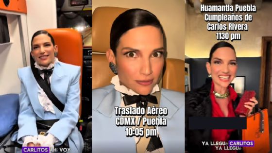Natalia Jiménez logra llegar al cumpleaños de Carlos Rivera tras traslado terrestre y aéreo | VIDEO