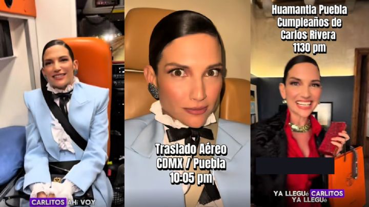 Así fue la travesía de Natalia Jiménez para llegar al fiesta de Carlos Rivera; viajó en ambulancia y helicóptero | VIDEO