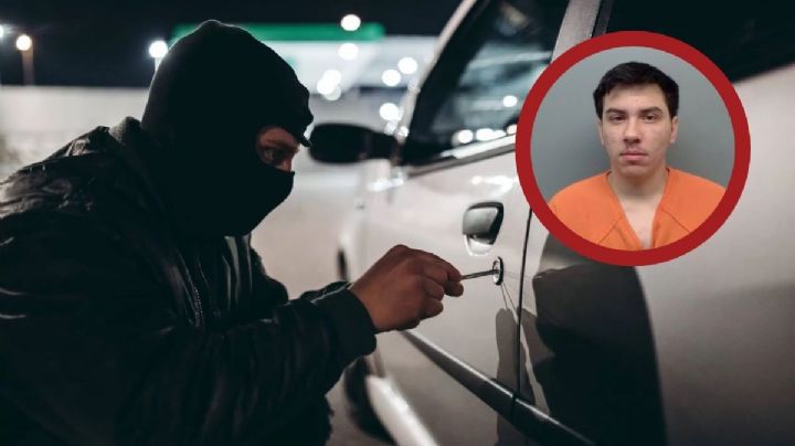 Atrapan a peligroso delincuente en Laredo; se metió a robar en al menos cuatro vehículos