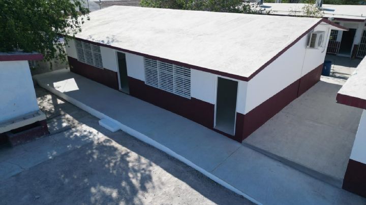 Estudiantes estrenan aulas nuevas en primaria Himno Nacional de Nuevo Laredo; inversión supera los 3 mdp