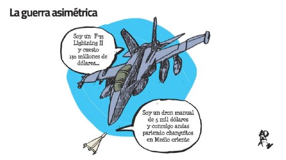Cartón de Adrián: la guerra asimétrica