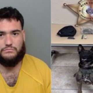 Alguaciles de Webb detienen a sujeto por posesión de sustancias ilegales; agente canino fue clave