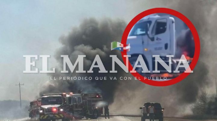 Pipa en llamas desata el pánico en la Carretera 59 cerca de Laredo; podría explotar