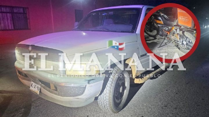 Conductor embiste a mujer motociclista y trata de escapar en Nuevo Laredo; andaba ebrio