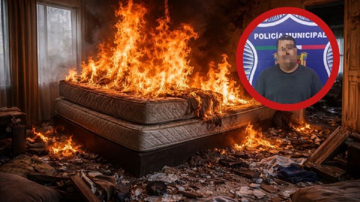 Hombre golpea a su pareja, causa destrozos y le prende fuego a la casa; así lo detuvieron