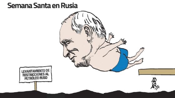 Cartón de Adrián: Semana Santa en Rusia