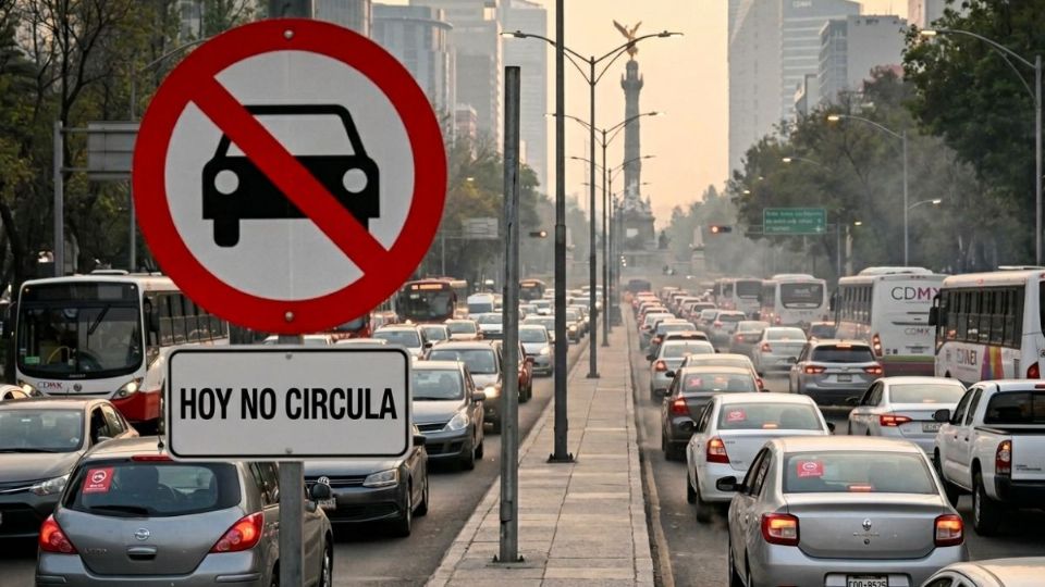 Estos son los autos que no pueden circular. Foto: IA