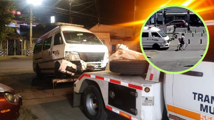 MOMENTO EXACTO en el que ambulancia del DIF embiste a adolescente en su bicicleta; conductor fue detenido
