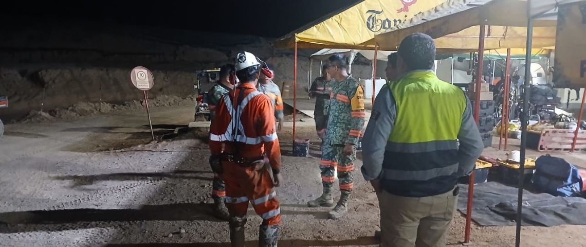 Mineros atrapados en mina Santa Fe están a 350 metros bajo tierra;  tienen suministros de oxígeno