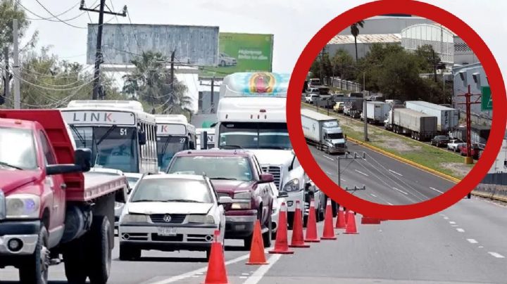 Caos total en la entrada a Monterrey: accidentes y obras provocan filas kilométricas