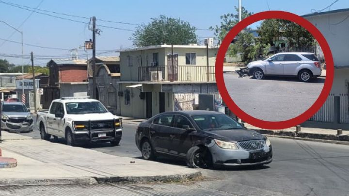 Mujer se distrae y choca aparatosamente en la colonia Mirador en Nuevo Laredo; quedó endeudada