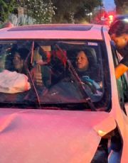 Foto descriptiva de: Fuerte choque por alcance deja tres mujeres lesionadas al oriente de Nuevo Laredo