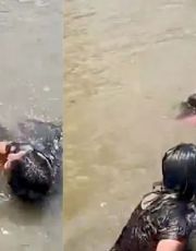 Foto descriptiva de: Mueren 3 adolescentes en cascadas mientras se tomaban fotos; la corriente las arrastró | VIDEO