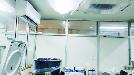 Llueve adentro del Hospital General de Nuevo Laredo; pacientes denuncian filtraciones de agua