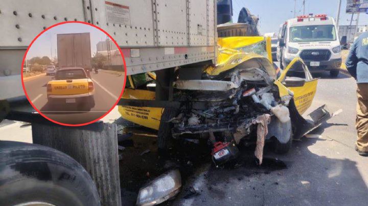 MOMENTO EXACTO en el que dos personas mueren prensadas; quedaron aplastadas entre tráiler y camión
