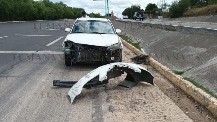 Jessica pierde el control y provoca fuerte choque en el Bulevar Colosio de Nuevo Laredo