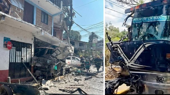 Autobús del Conjunto Primavera se queda sin frenos: casas destruidas, caos y pánico total