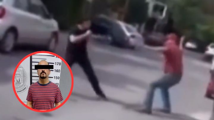 MOMENTO EXACTO en que hombre ataca a menor con machete en Nuevo León