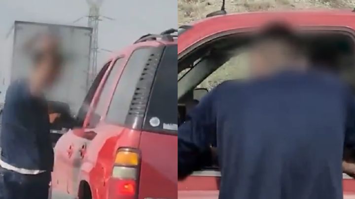 MOMENTO EXACTO en que familia capta asalto en carretera a Laredo; delincuentes interceptan a camioneta