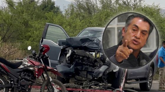 Motociclista muere en choque frontal contra camioneta donde iba Jaime Rodríguez 'El Bronco'