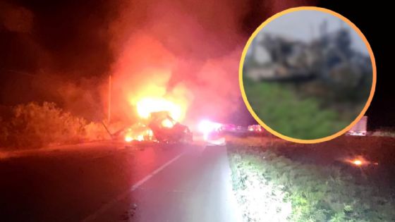 Así quedó el trailer calcinado en el Libramiento Mex II; chofer fallecido quedó irreconocible | VIDEO