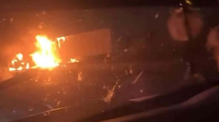 Impactante choque de tráileres en Nuevo Laredo deja un muerto; unidad termina envuelta en llamas | VIDEO