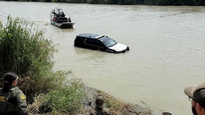 Patrulla del DPS de Texas, sumergida en el río Bravo tras persecución, sufrió falla en los frenos