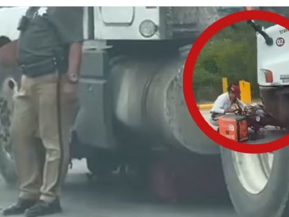 Tráiler aplasta a repartidor de DiDi Food y lo deja destrozado; así fue la tragedia | VIDEO