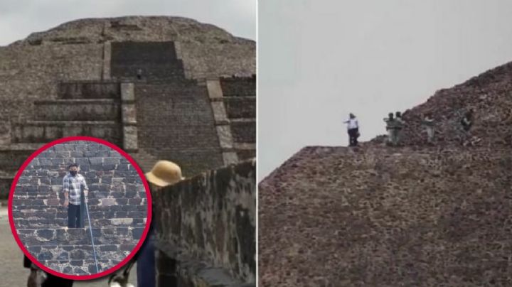 MOMENTO EXACTO en que hombre dispara en la Pirámide de la Luna de Teotihuacán; mató a una mujer y se quitó la vida | VIDEO