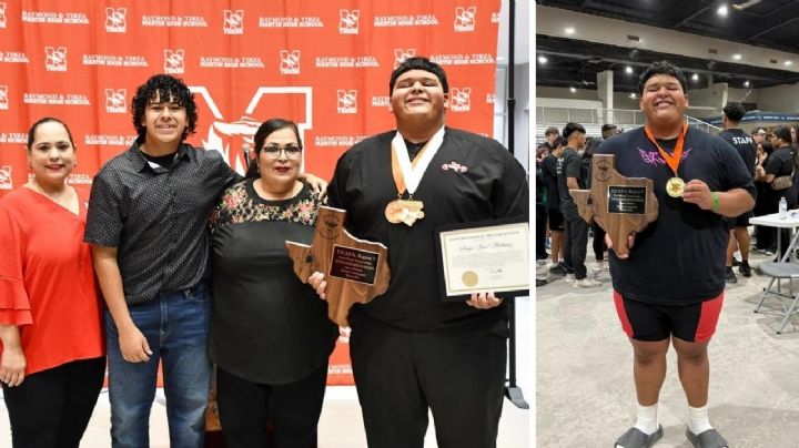 'Javi' Martínez gana título estatal de Levantamiento de Pesas de Preparatorias de Texas