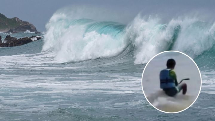 Niño en triciclo es hallado solo en playa de Acapulco; le ponen chaleco salvavidas para evitar tragedia | VIDEO