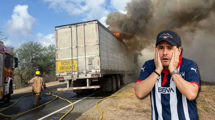 Joven trailero pierde toda su carga de carne durante incendio en Tamaulipas; dejó a regios sin 'carnita asada'