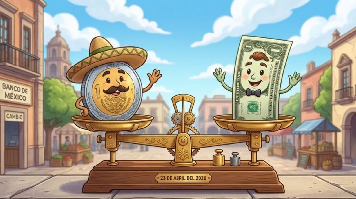 Peso mexicano en equilibrio frente al dólar; tipo de cambio HOY 23 de abril del 2026