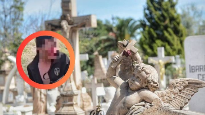 Captan a hombre robando cruces en panteón y familiares de difuntos le propinan brutal golpiza | VIDEO