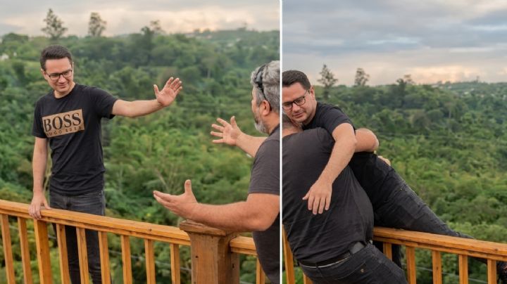 Padre salva a su hijo de lanzarse desde puente vehicular para quitarse la vida; logró sostenerlo a tiempo | VIDEO