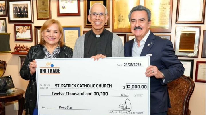 Presidente de Grupo Uni-Trade realiza donativo a la Iglesia Católica de San Patricio en Laredo