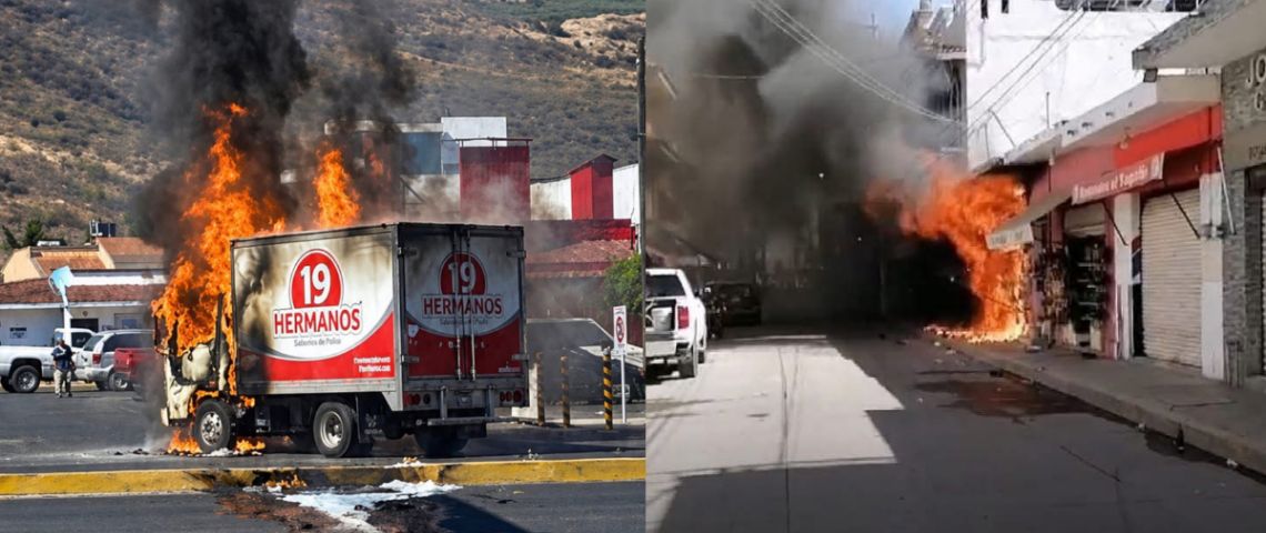 Gabinete de Seguridad confirma daños y descarta víctimas tras ola de violencia en Nayarit | VIDEO