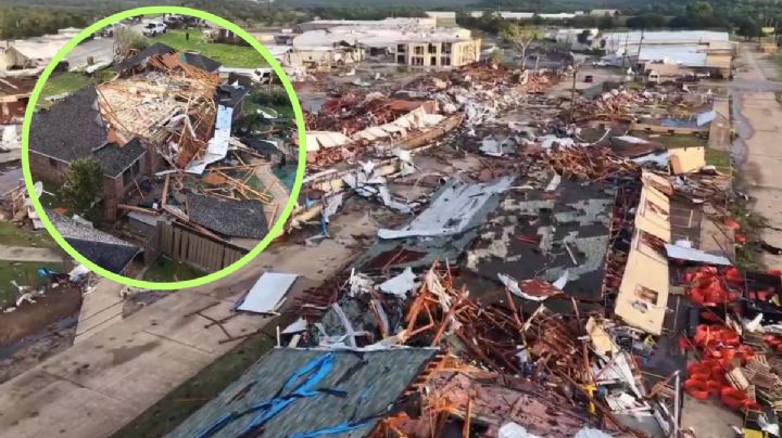 Tornado deja escena apocalíptica en Texas; edificios colapsan, no hay energía eléctrica y reportan cinco heridos | VIDEOS