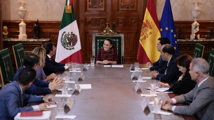 Claudia Sheinbaum recibe a canciller de España; analizan agenda bilateral y cooperación futura en Palacio Nacional