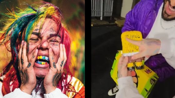 6ix9ine sale de prisión y presume autógrafo de Nicolás Maduro en un peluche de Bob Esponja | VIDEO