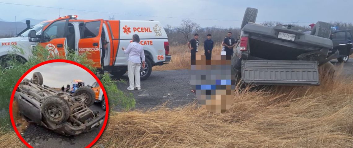 María y Eliazar Cueva mueren en volcadura en Bustamante; bebé Victoria sobrevive al accidente