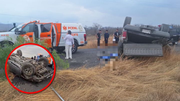 María y Eliazar Cueva, provenientes de Anáhuac, mueren en volcadura en Bustamante; bebé Victoria sobrevive al trágico accidente