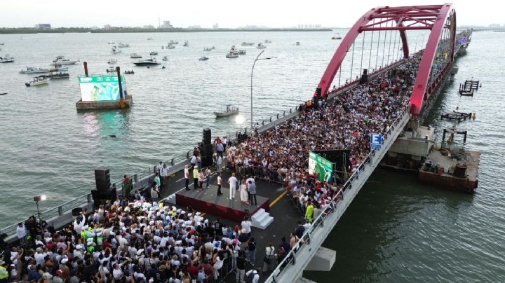 Puente Vehicular Nichupté es inaugurado en Cancún; segundo más largo de Latinoamérica sobre agua