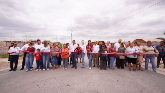 Transforman colonias con pavimentación en Nuevo Laredo; obras incluyen banquetas y alumbrado