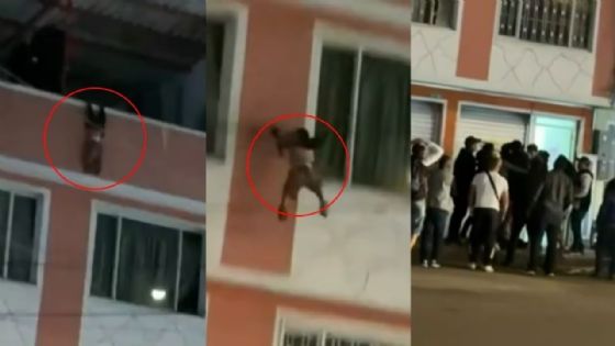 Niño cae de cuarto piso y vecinos lo salvan formando una 'malla humana' | VIDEO